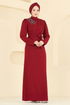 Dress 0846LVA1173-MS Burgundy - Thumbnail