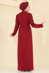 Dress 0846LVA1173-MS Burgundy - Thumbnail