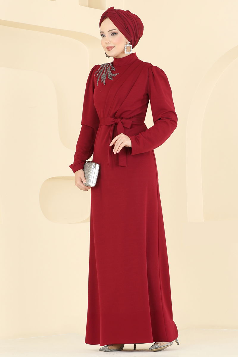 الفستان خمري 0846LVA1173-MS