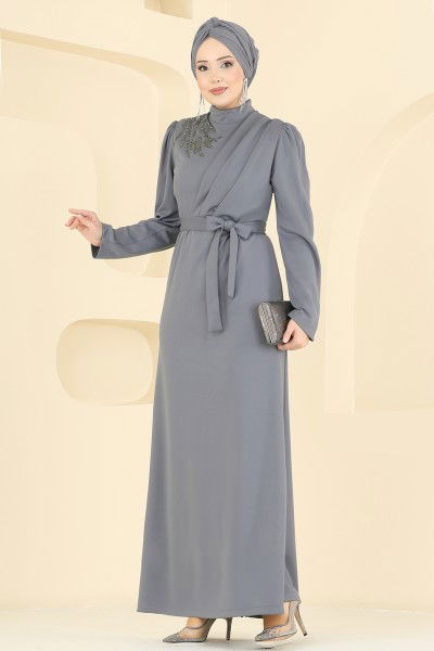 L.V.A. - Dress 0846LVA1173-MS Gray