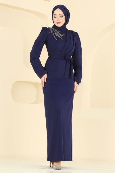 L.V.A. - Dress 0846LVA1173-MS Navy Blue