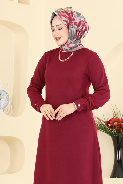E.T.T. - Dress 1009ETT926-MS Burgundy - 427225