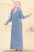 الفستان جينز فاتح 103ZNE1011-MS - Thumbnail