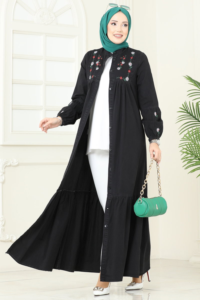 الفستان جينز أسود 108ZNE1011-MS