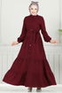 Dress 1124BG354-MS Burgundy - Thumbnail