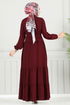 Dress 1124BG354-MS Burgundy - Thumbnail