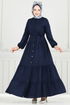 Dress 1124BG354-MS Navy Blue - Thumbnail