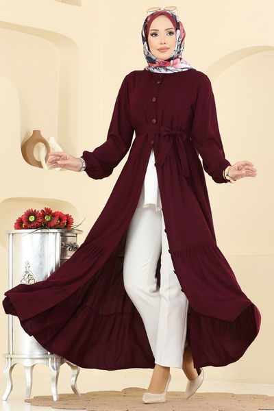 E.R.K. - Dress 1124ERK1158-MS Burgundy - 409238