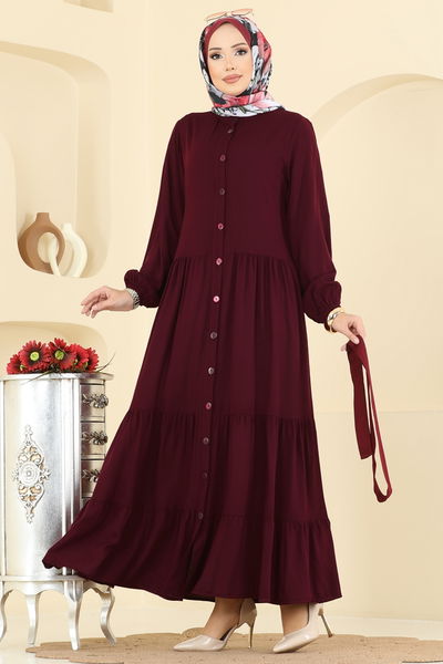 E.R.K. - Dress 1124ERK1158-MS Burgundy - 409239