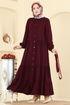 Dress 1124ERK1158-MS Burgundy - Thumbnail