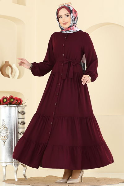 E.R.K. - Dress 1124ERK1158-MS Burgundy - 409240