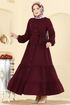 Dress 1124ERK1158-MS Burgundy - Thumbnail