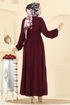 Dress 1124ERK1158-MS Burgundy - Thumbnail