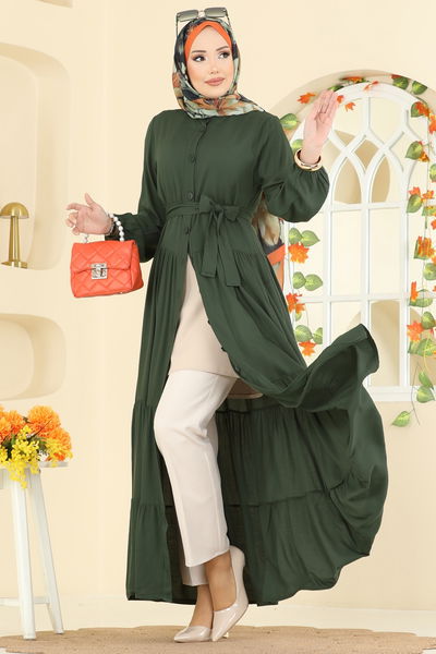 E.R.K. - Dress 1124ERK1158-MS Khaki - 409255