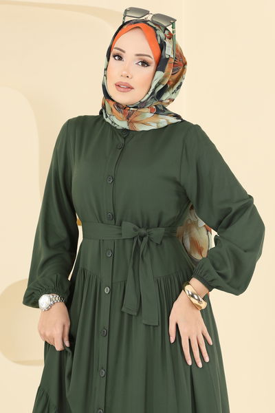 E.R.K. - Dress 1124ERK1158-MS Khaki - 409257