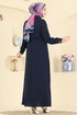 Dress 1163YMC1171-MS Navy Blue - Thumbnail