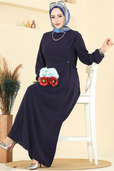E.R.K. - Dress 1164ERK1158-MS Navy Blue