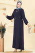 Dress 1164ERK1158-MS Navy Blue - Thumbnail