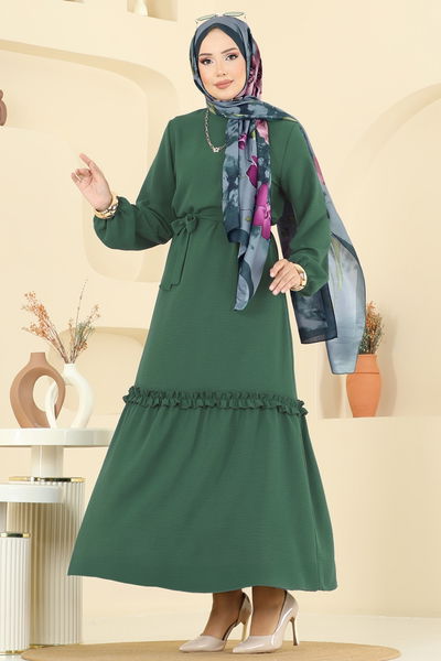 E.R.K. - Dress 1165ERK1158-MS Almond Green - 399386
