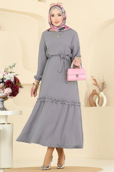 E.R.K. - Dress 1165ERK1158-MS Gray - 399395
