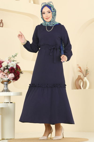 E.R.K. - Dress 1165ERK1158-MS Navy Blue - 399371