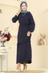 Dress 1165ERK1158-MS Navy Blue - Thumbnail