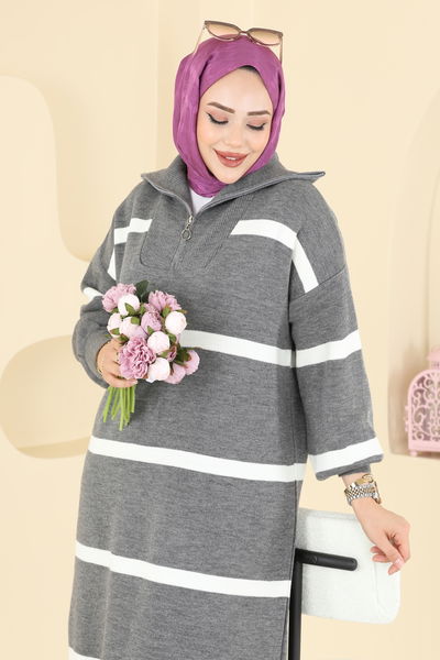 T.P.K. - الفستان رمادي غامق 1298TPK1167-MS - 416763