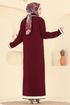 Dress 1356MT581-MS Burgundy - Thumbnail