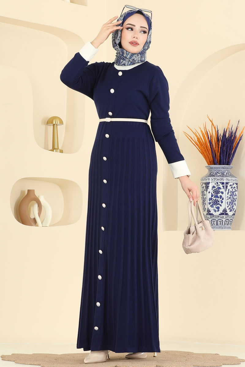 Dress 1357MT581-MS Navy Blue
