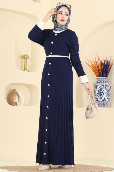 M.T. - Dress 1357MT581-MS Navy Blue