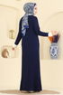 Dress 1357MT581-MS Navy Blue - Thumbnail