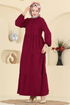 Dress 154ART1138-MS Burgundy - Thumbnail