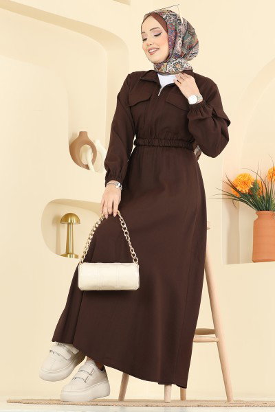 O.L.A. - Dress 15900OLA1188-MS Brown