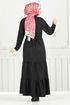 الفستان أسود 16162BSK984-M - Thumbnail
