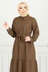 Dress 16162BSK984-M Brown - Thumbnail