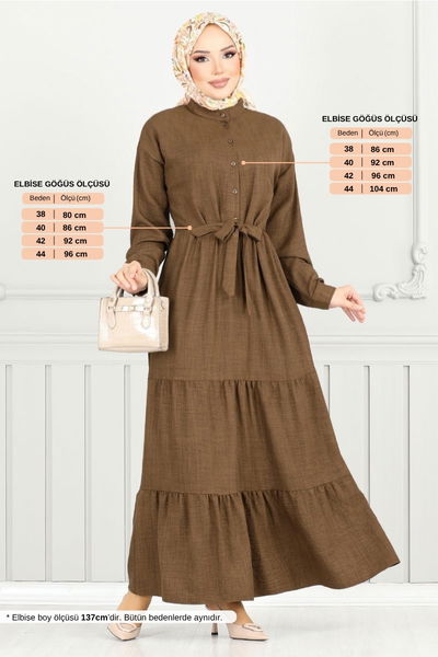 MRV B.İ.S.S.K. - Dress 16162BSK984-M Brown - 356975