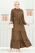 Dress 16162BSK984-M Brown - Thumbnail