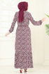 Dress 170BO429-MS Burgundy - Thumbnail