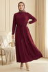 Dress 1934ZNN894-M Burgundy - Thumbnail