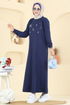 Dress 201OZN1046-MS Navy Blue - Thumbnail