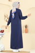 Dress 201OZN1046-MS Navy Blue - Thumbnail