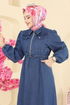 Dress 202502TEG847-MS Dark Denim - Thumbnail
