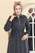 الفستان رمادي غامق 2029FON792-MS - Thumbnail