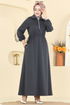 الفستان رمادي غامق 2029FON792-MS - Thumbnail