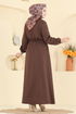 الفستان بني 2029FON792-MS - Thumbnail