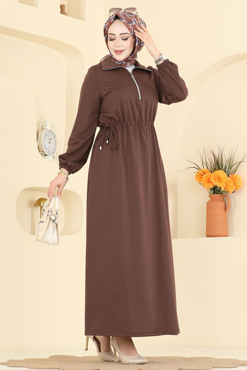 الفستان بني 2029FON792-MS