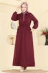 Dress 2029FON792-MS Burgundy - Thumbnail