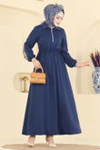F.O.N. - Dress 2029FON792-MS Navy Blue