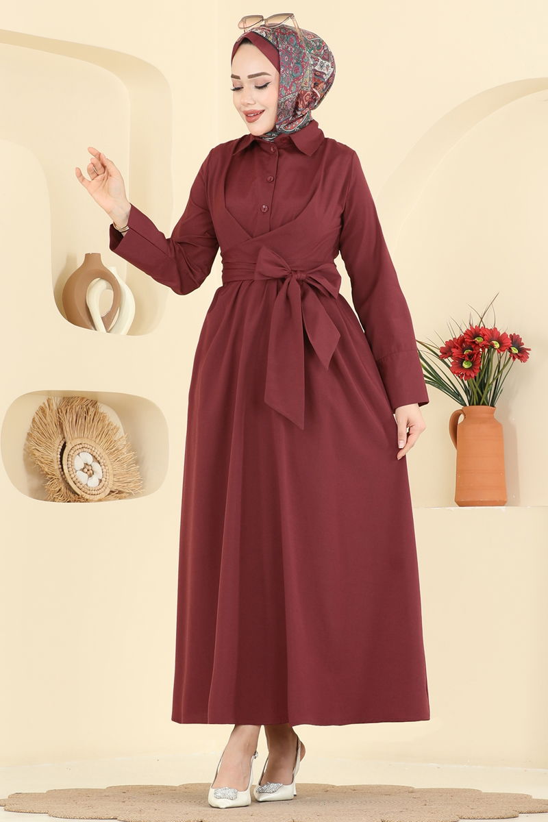 Dress 202ART1138-MS Burgundy