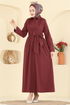 Dress 202ART1138-MS Burgundy - Thumbnail